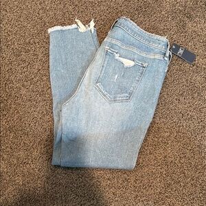 Women's Light Blue Distressed Jeans